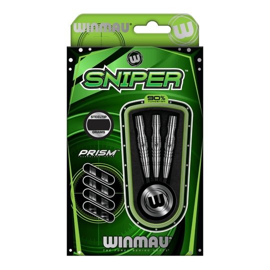 Winmau Sniper V3 Steeldarts Winmau Sniper V3 Steeldarts. Die Darts sind mit dunklen und metallischen Akzenten versehen.