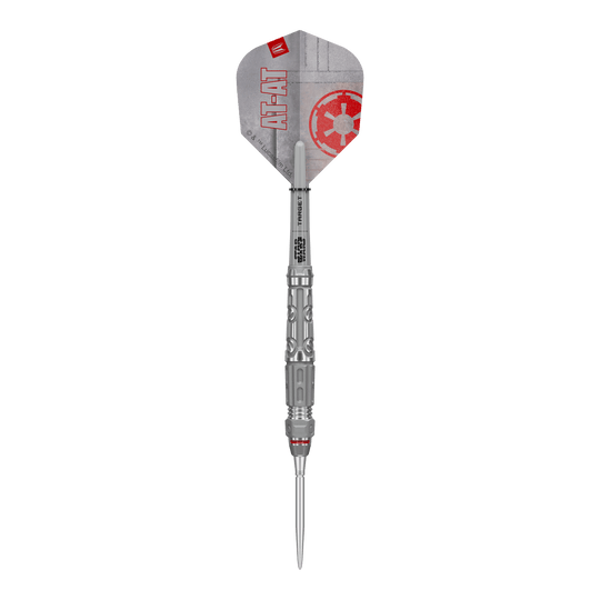 Target Star Wars AT-AT Swiss Point stalen dartpijlen Hier sehen Sie die Target Star Wars AT-AT Swiss Point Steeldarts. Die Abbildung stellt das Design und die Form der Dartpfeile dar.