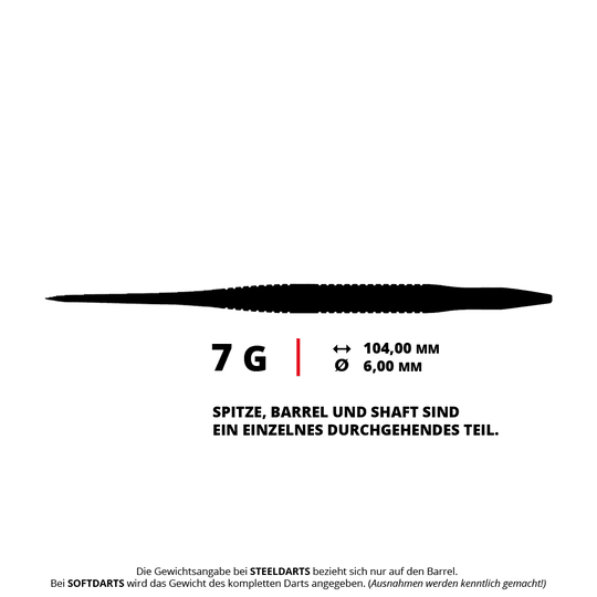 Caliburn TTD Complete Titanium T3 Silver stalen dartpijlen - 7 g Auf dem Bild sieht man die Caliburn TTD Complete Titanium T3 Silver Steeldarts mit einem Gewicht von 7g. Die Steeldarts bestechen durch ihr elegantes silbernes Design.