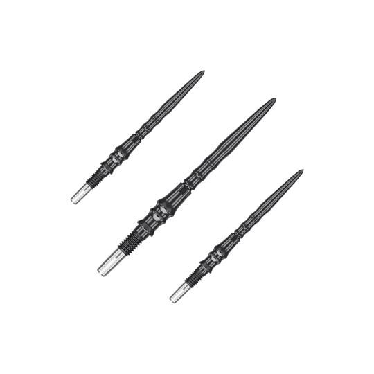 Target Japan Premium Swiss Point Steel Dartpunten - Zwart Das Bild zeigt das Produkt '340373_Target_Japan_Premium_SwissPoint_Steeldartspitzen_Schwarz_30mm_1Set'. Es handelt sich vermutlich um ein Set schwarzer SwissPoint Steeldartspitzen aus Japan mit 30mm Länge.
