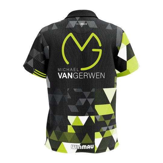 Hier ist das Winmau Michael Van Gerwen Fan-Edition Poloshirt abgebildet. Das Poloshirt richtet sich an alle Fans von Michael Van Gerwen.