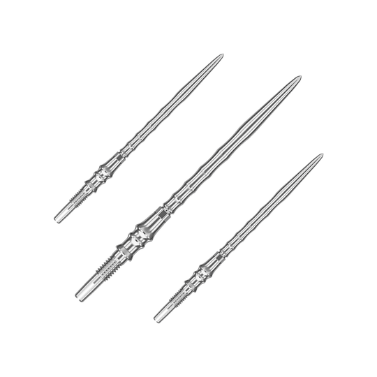 Target Japan Premium Swiss Point Dart Tips - Zilver Dieses Bild zeigt ein Set silberner SwissPoint-Dartspitzen mit 40 mm Länge. Die Dartspitzen sind aus der Target Japan Premium Linie.