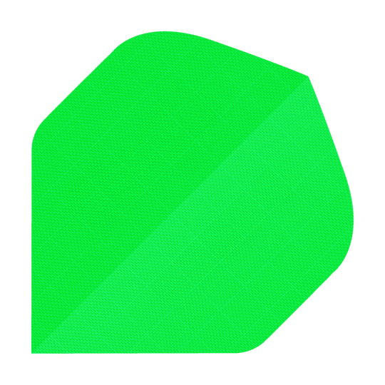 Nylon stoffen flights N5 - Standaard - Neon groen Das Bild zeigt einen Dartflight aus Nylonstoff in der Farbe Neongrün. Die Oberfläche hat eine feine, strukturierte Textur.