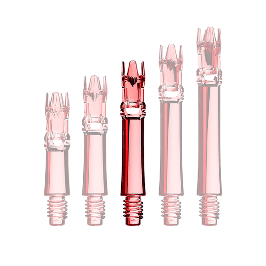 L-Style L-System vervangingsschachten - Helderrood Hier sieht man eine rote transparente Ersatzshaft. Die Shaft ist von der Seite zu erkennen.