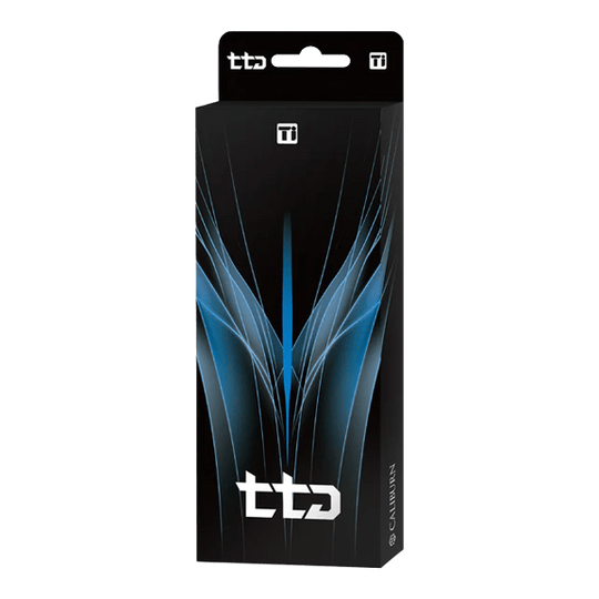 Dies ist ein Caliburn TTD Complete Titanium T1 Rainbow Steeldarts - 5g. Der Dartpfeil hat ein auffälliges Regenbogen-Design.