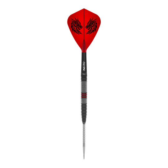 Das Produkt ist der Red Dragon Jonny Clayton Hireath Switch Point Steeldarts. Es handelt sich um professionelle Steeldarts für anspruchsvolle Dartspieler.