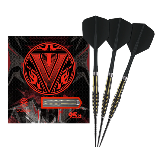 Hier ist das Produkt Caliburn V-Series V1 Steeldarts zu sehen. Sie bieten eine zuverlässige Leistung beim Dartspiel.