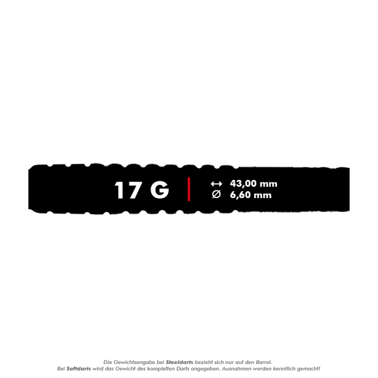 McDart 85 Tungsten V20 zachte darts - 17 g