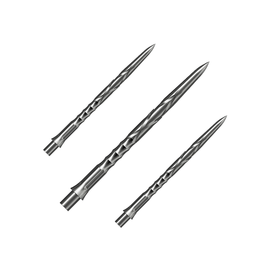 Caliburn System stalen dartpunten - HAN G2 - Zilver Das Bild zeigt Steeldartspitzen des Caliburn Evo Systems in Silber, 36mm. Die Spitzen sind für Steeldarts geeignet.