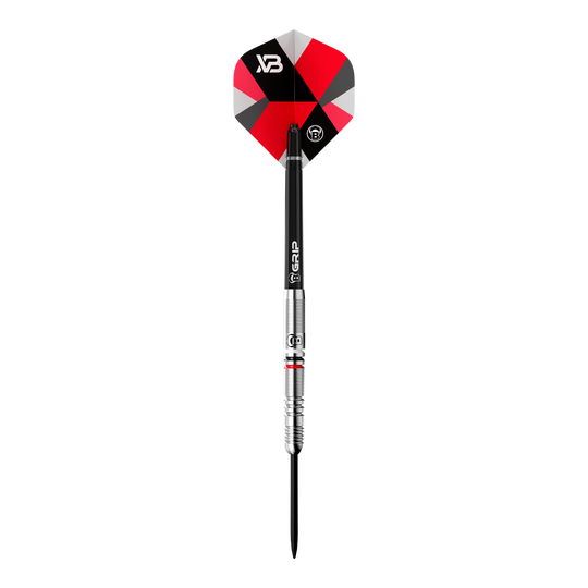 Das Bild zeigt die Bulls Xanti Van Den Bergh Steeldarts - 22g. Hochwertige Steeldarts für präzises Dartspiel.