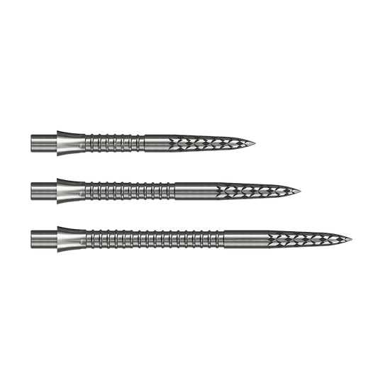 Mission Caliburn EVO dartpunten met GV-logo - zilver Mission Caliburn EVO Dartspitzen GV-Logo in Silber. Diese Dartspitzen sind hochwertiges Zubehör für das Darts-Spiel.