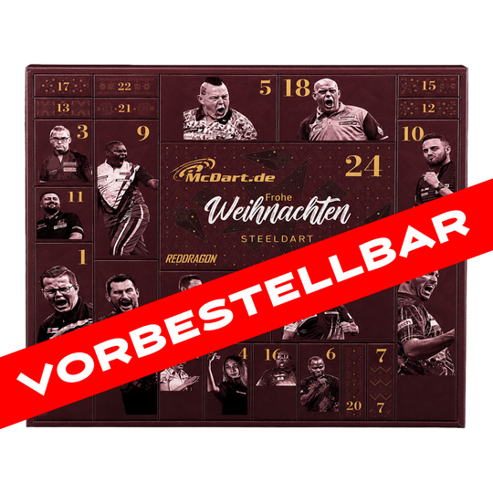 McDart Premium Adventskalender 2026 voor steeldartspelers