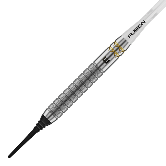 Winmau Gian Van Veen W-MAX zachte darts - 18g Winmau Gian Van Veen W-MAX Softdarts - 18g sind auf dem Bild abgebildet. Die Darts sind in einer Seitenansicht zu sehen.