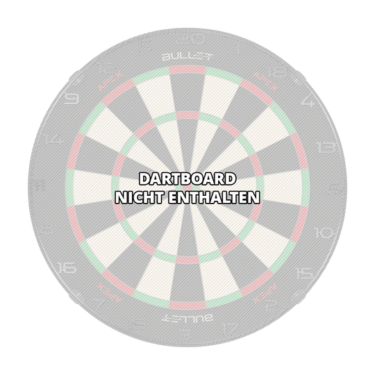 Das Bild zeigt einen Dartboard Zahlenring in Silber. Es handelt sich um das Produkt 'BT1000150 Bullet Dartboard Zahlenring Silber 3'.
