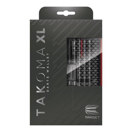 Takoma XL Ghost Series Nathan Aspinall darthoes Das Takoma XL Ghost Series Nathan Aspinall Dartcase ist auf diesem Bild zu sehen. Diese Darttasche schützt Dartpfeile und Zubehör während des Transports.