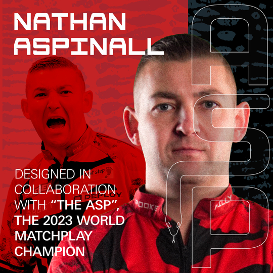 Target K-Flex Nathan Aspinall No2 Standaardvluchten Gezeigt werden Target K-Flex Nathan Aspinall No2 Standard Flights. Die Flights sind Teil einer professionellen Dart-Ausstattung.