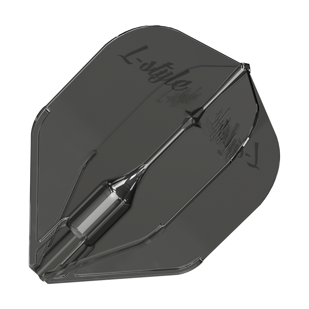 L-Style Fantom L3EZ Flights Transparant Zwart Dies ist ein L-Style Fantom L3EZ Flight in klar-schwarzer Farbe. Das Flight hat eine glatte, transparente Oberfläche mit dem Logo "L-Style" darauf.